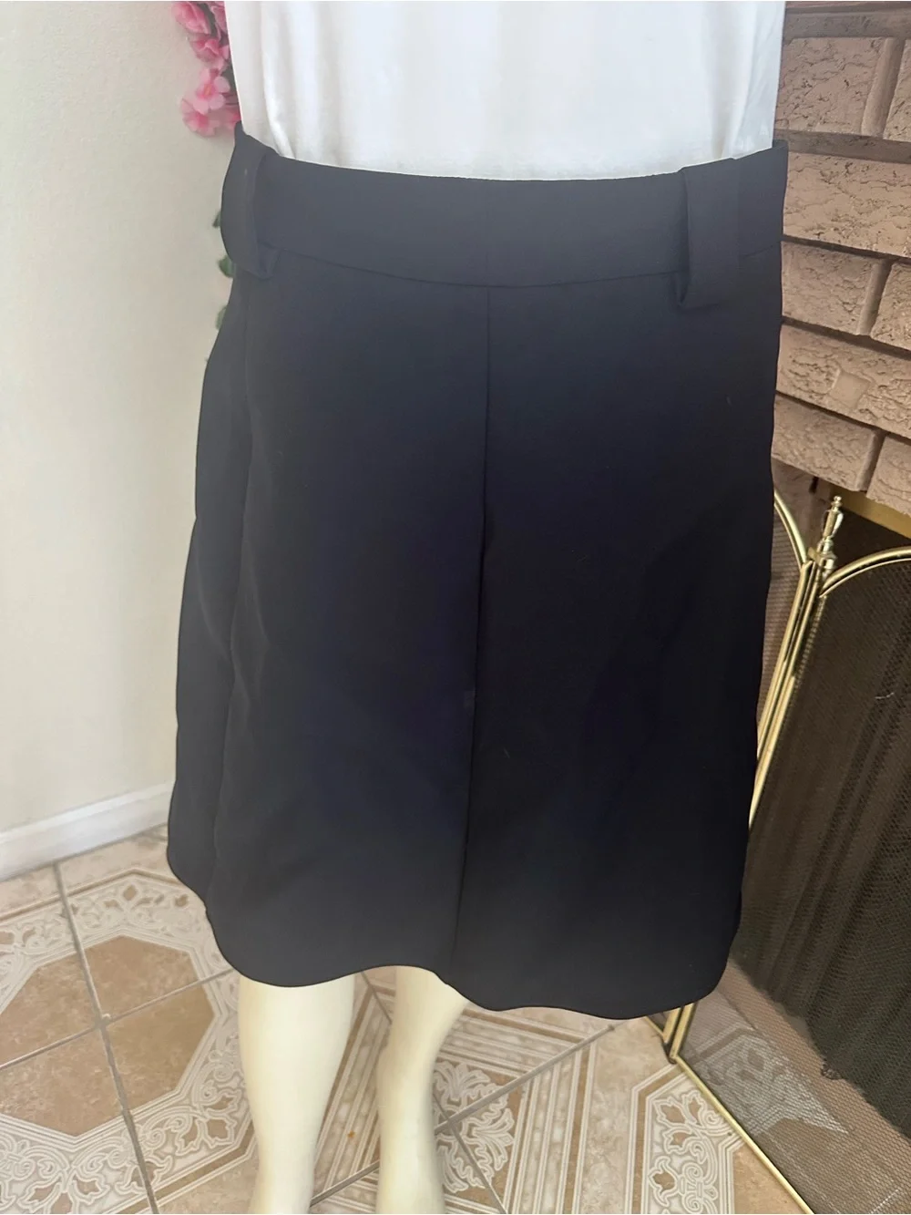 Louis Vuitton Black A-Line Skirt